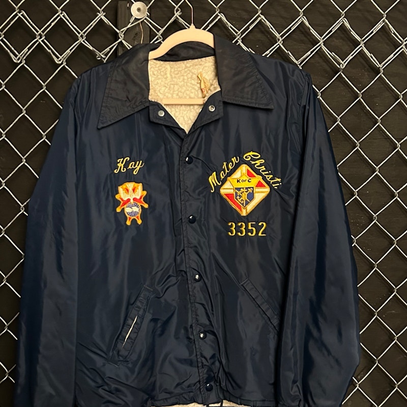 80’s Rennoc Nylon Fleece-Lined Coach Jacket Blue