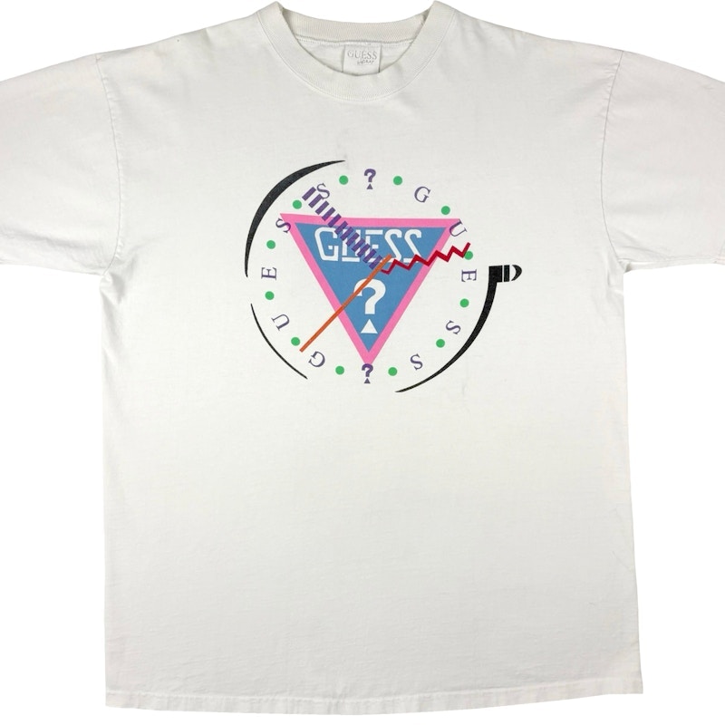 Vintage Guess Watches White  T-Shirt