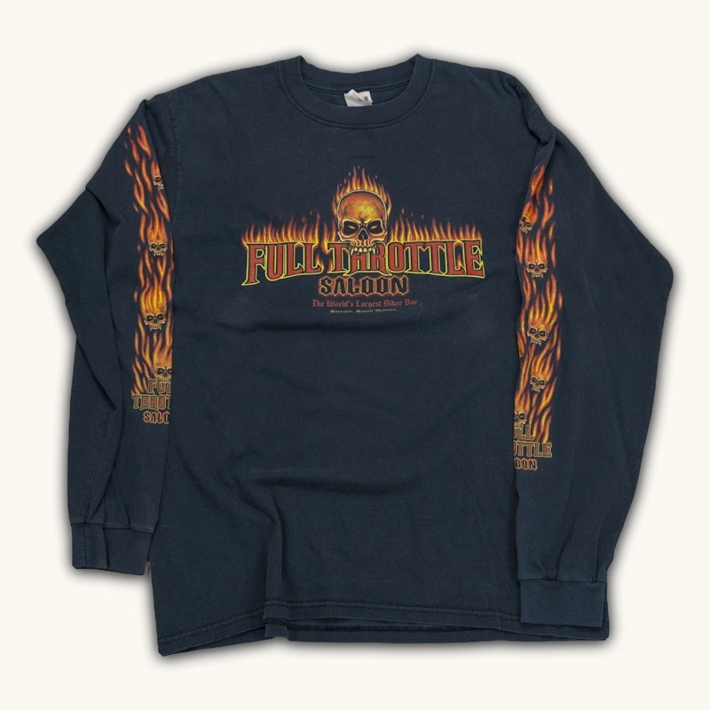 Full Throttle Saloon Long Sleeve T-Shirt Black