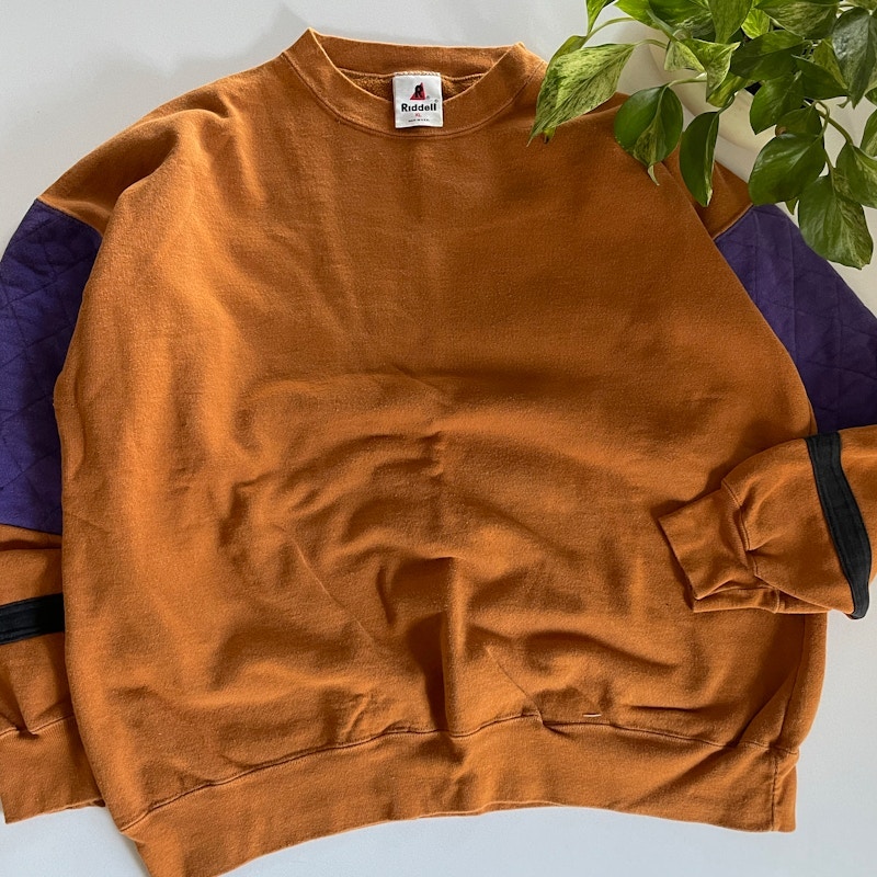 90s Riddell Orange and Purple Crewneck