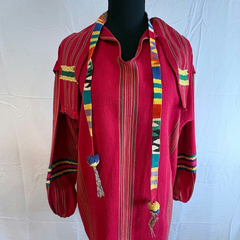 1950’s Native Red Tribal Tunic W/ Belt
