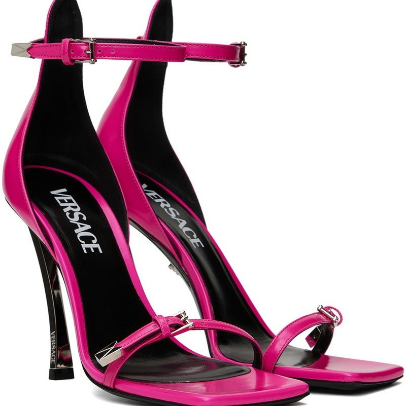 Versace Medusa Head Heel Sandal Fuchsia