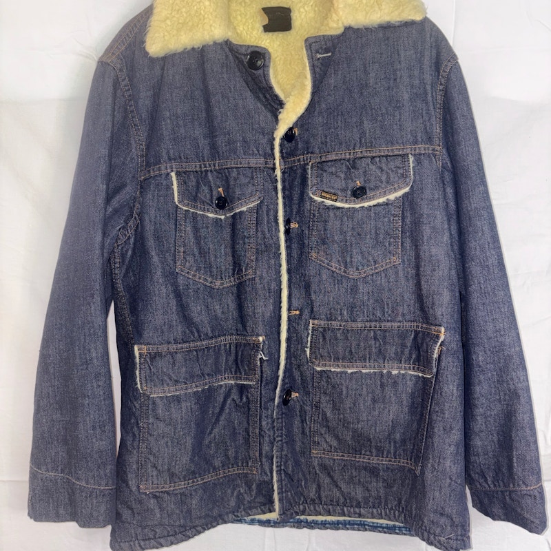 1970’s Sears Roebucks Sherpa Lined Denim Jacket Blue