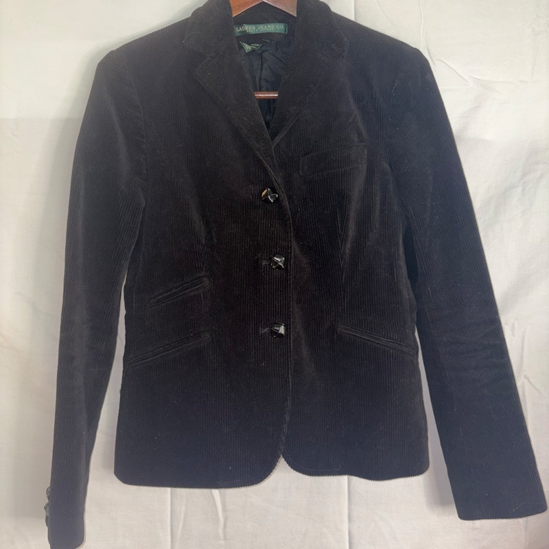 90’s Lauren Jeans Co. Ralph Lauren Corduroy Blazer Black