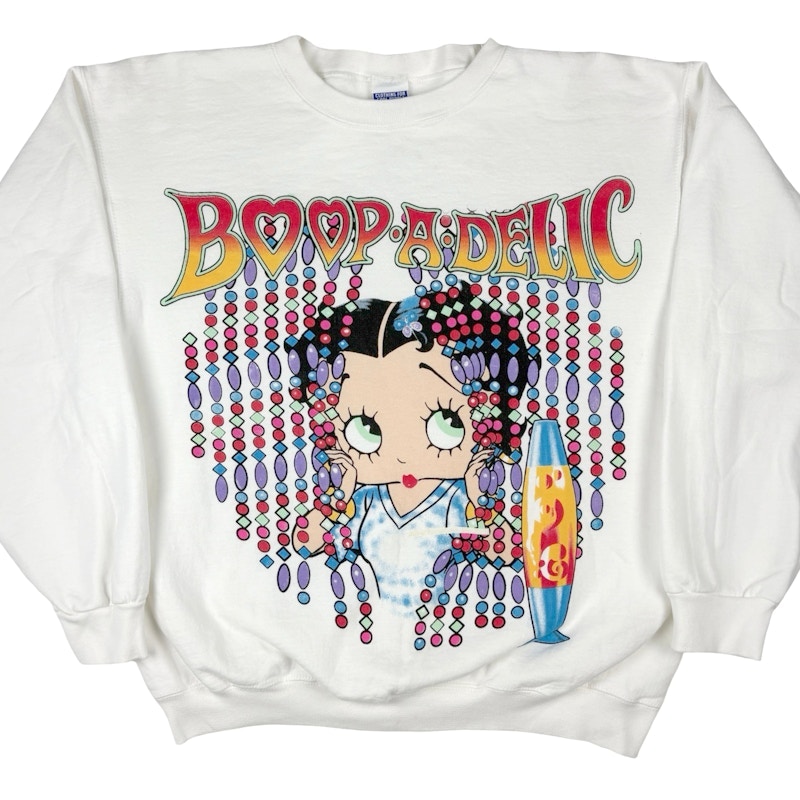 Vintage Betty Boop Boop-A-Delic Sweatshirt White