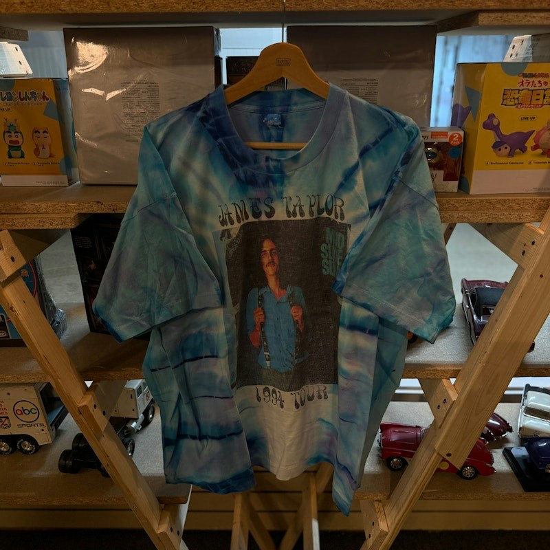 Original James Taylor 1994 Tour T-Shirt Blue Tie Dye