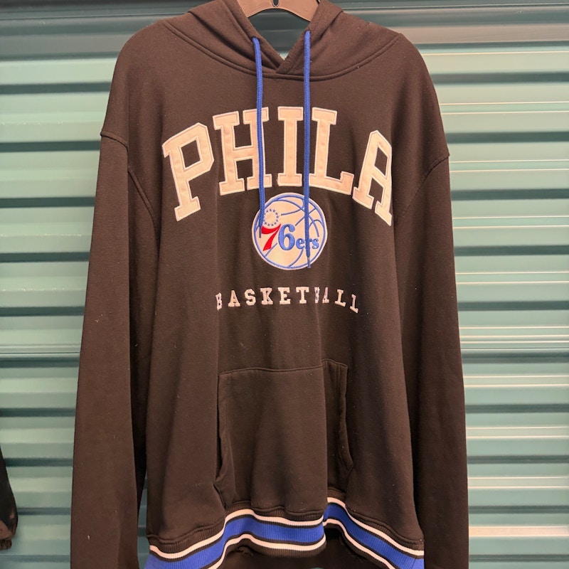 Philadelphia 76ers Basketball Hoodie Black