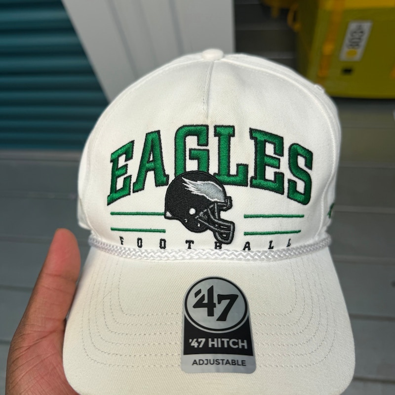 47 Philadelphia Eagles Hitch Adjustable Cap White