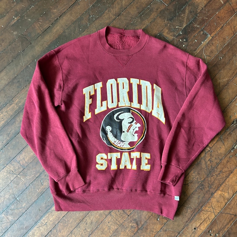 Vintage First Team Graphics Florida State Seminoles Sweatshirt Maroon