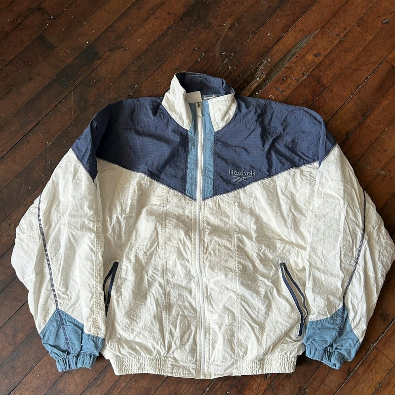Reebok Vintage 80's 90's Colorblock Windbreaker Jacket Blue White
