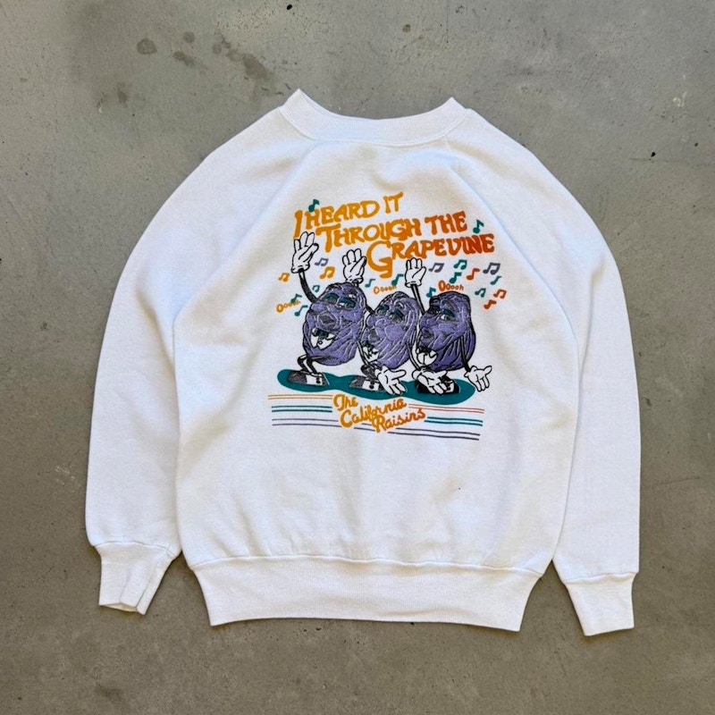 The California Raisins I Heard It Through The Grapevine Sweatshirt White