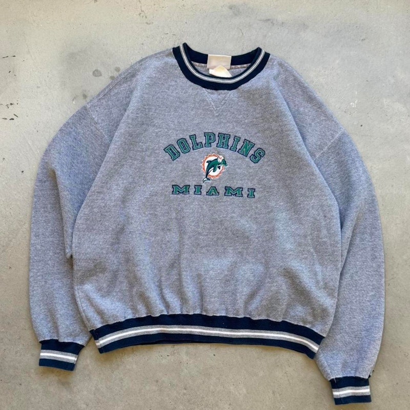 Vintage Pro Player Miami Dolphins Sweatshirt Grey