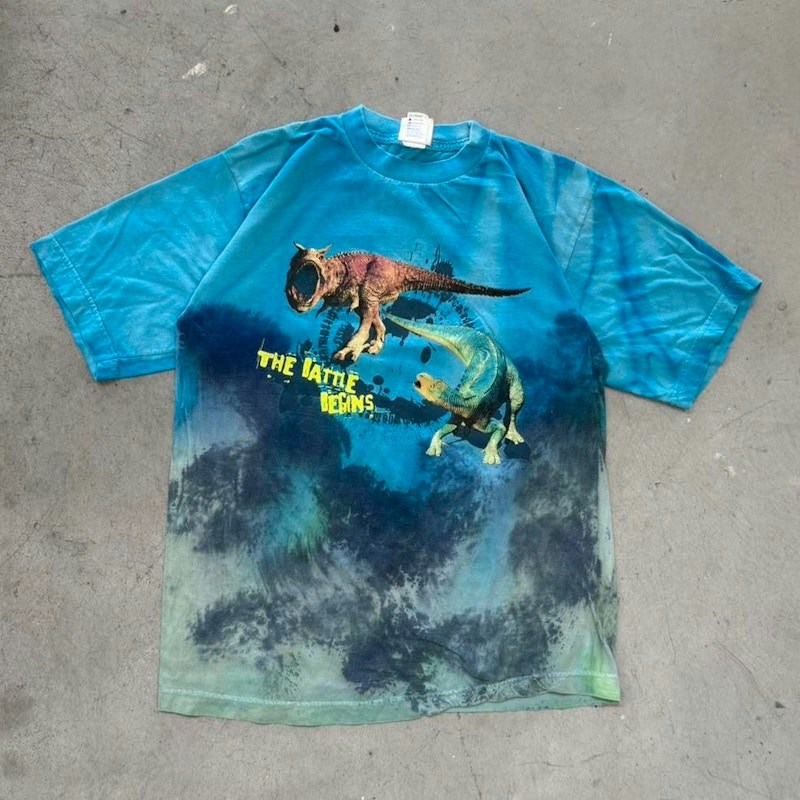 Vintage Disney Dinosaur The Battle Begins T-Shirt Blue