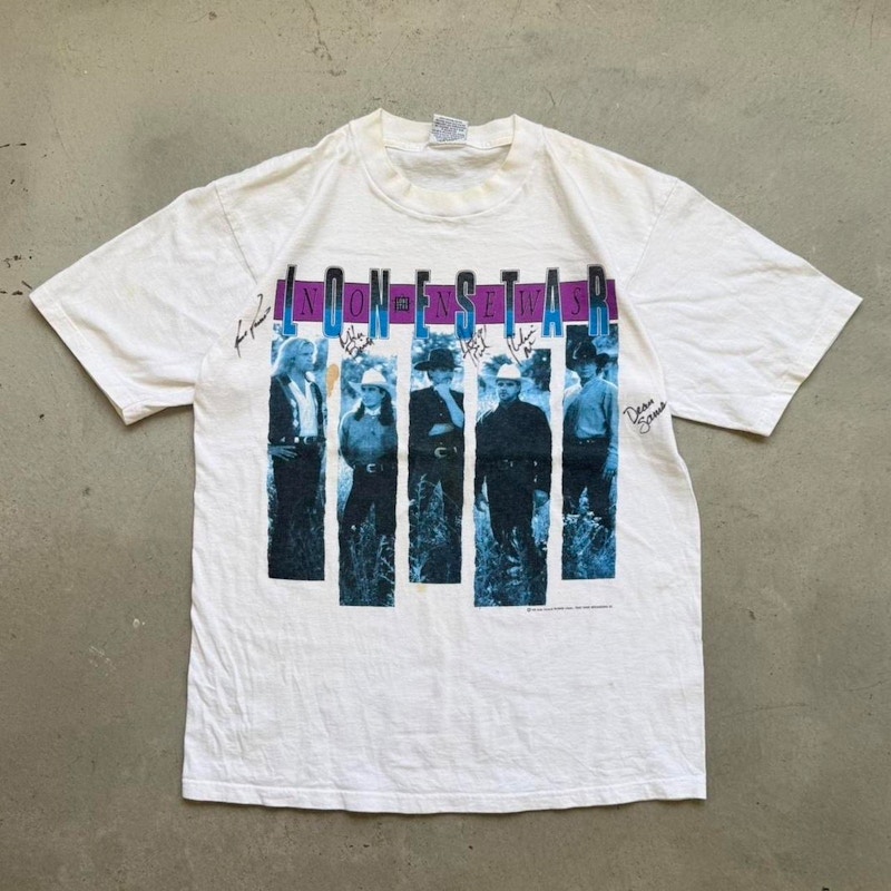 Vintage Lonestar No News Graphic T-Shirt White