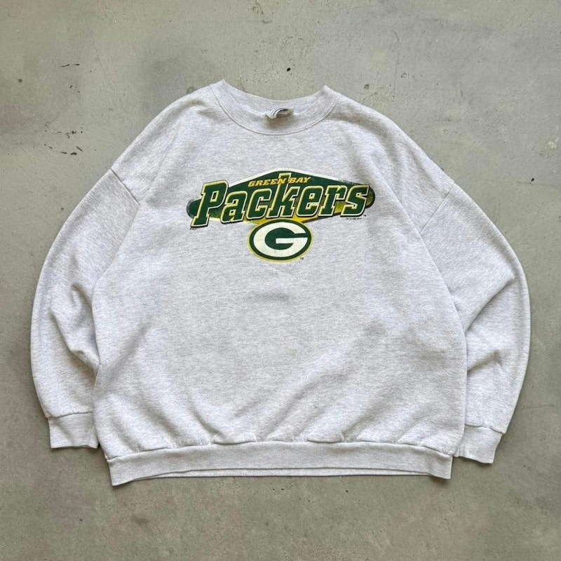 Vintage Green Bay Packers Sweatshirt Grey