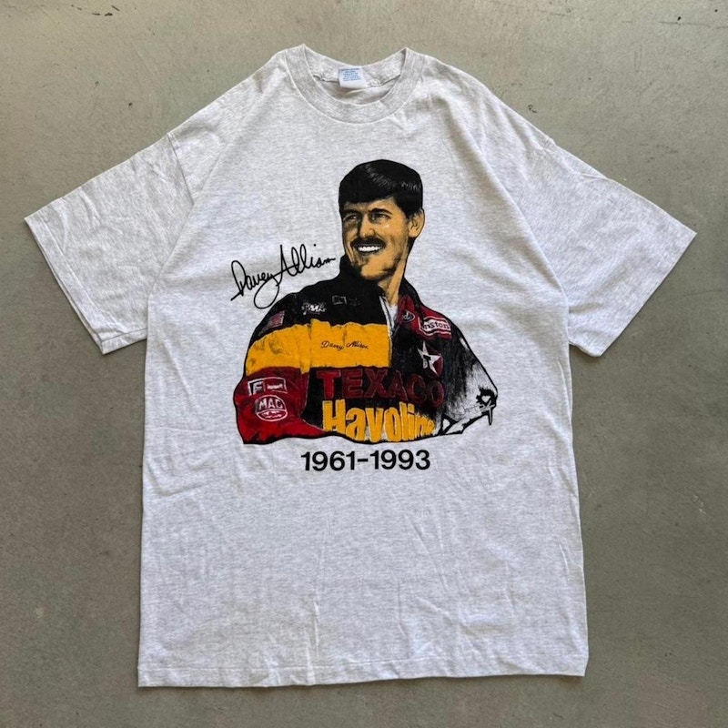 Vintage NASCAR Davey Allison 1961-1993 T-Shirt Grey