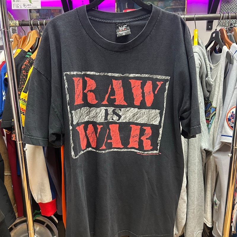 WWF Raw Is War T-Shirt Black