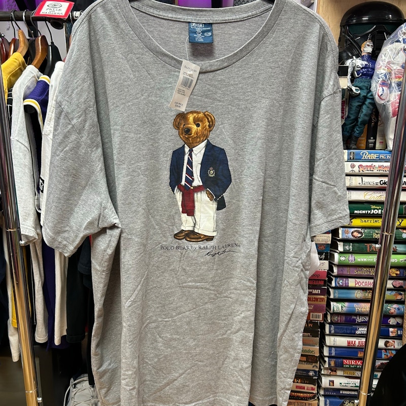 Polo Ralph Lauren Preppy Polo Bear Graphic T-Shirt Grey