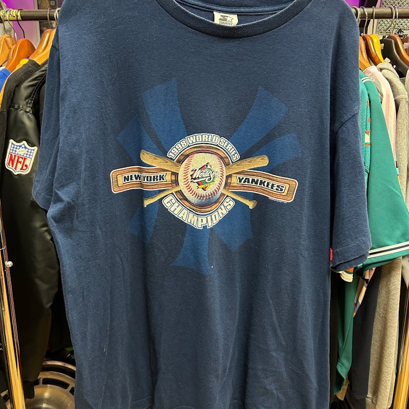 Starter New York Yankees 1998 World Series Champions T-Shirt Navy