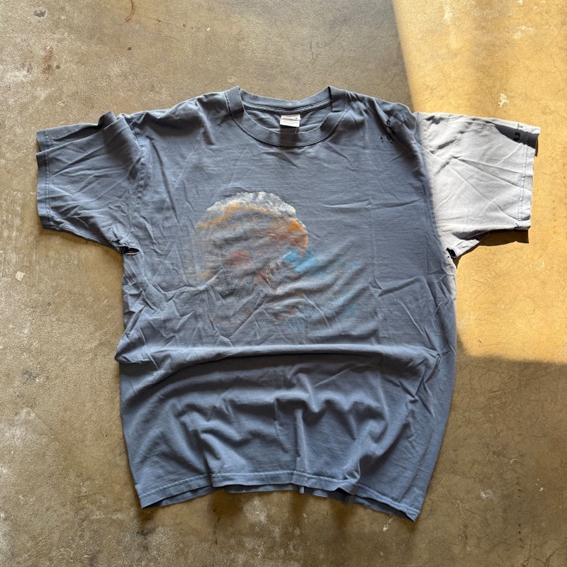 Vintage USA distressed Eagle Graphic T-Shirt Blue