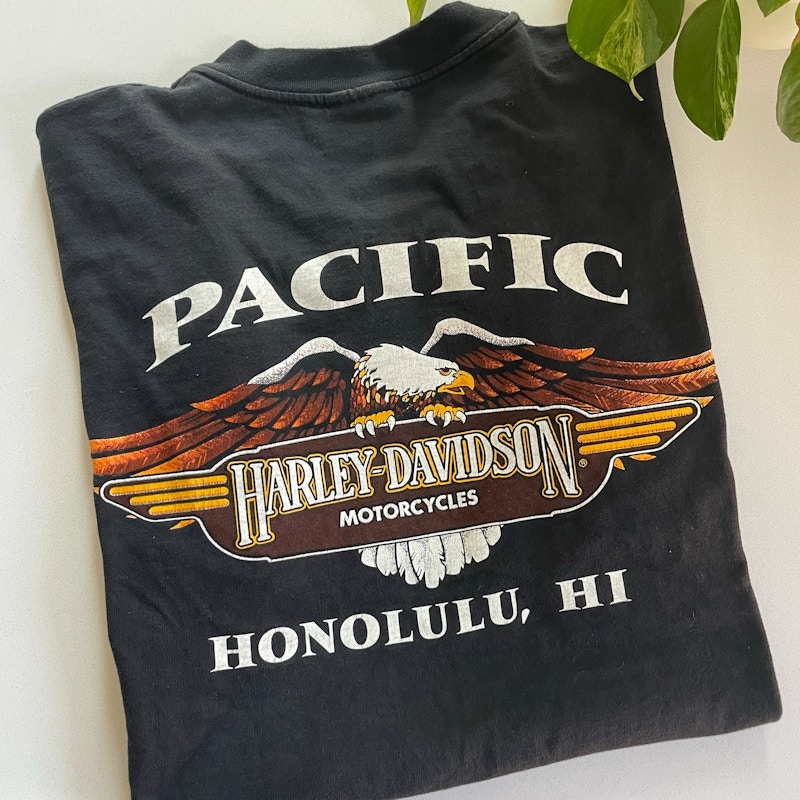 1995 Harley-Davidson Pacific Honolulu HI T-Shirt Black