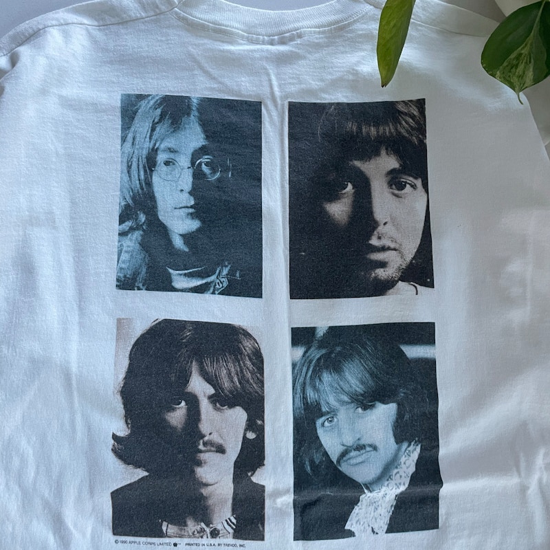 1990 The Beatles Portrait T-Shirt White