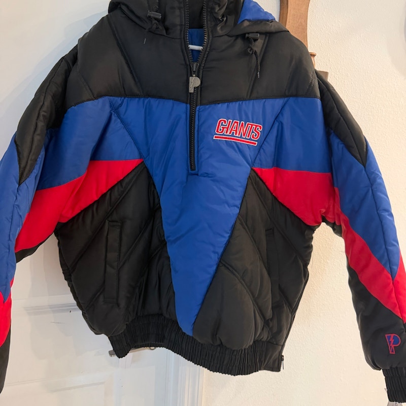 Vintage 90s Pro Player New York Giants Puffer Jacket Mens XL