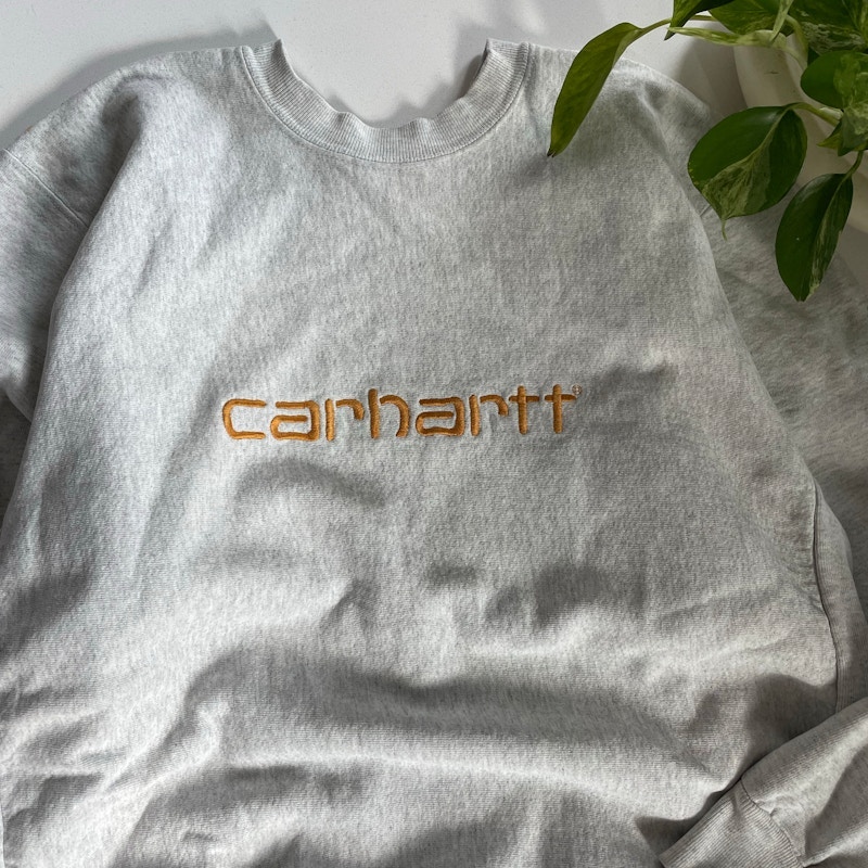 90s Carhartt Reverse Weave Crewneck Grey