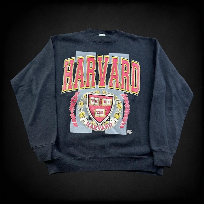Vintage Harvard Sweatshirt Black