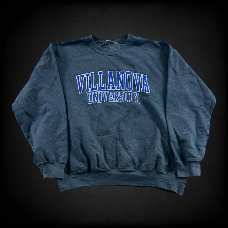 Vintage Villanova University Sweatshirt Charcoal