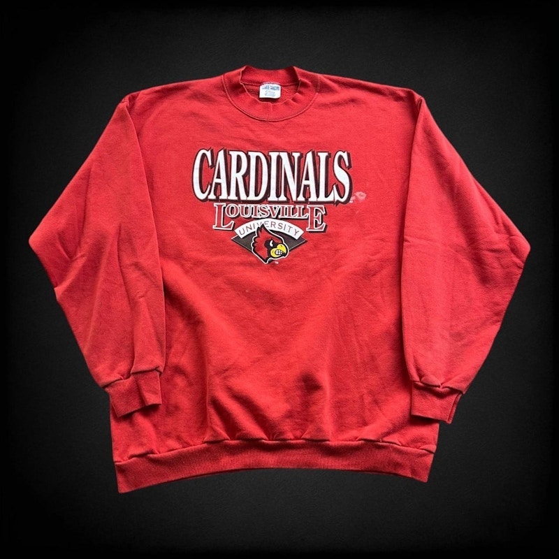 Vintage University of Louisville Cardinals Sweatshirt Red