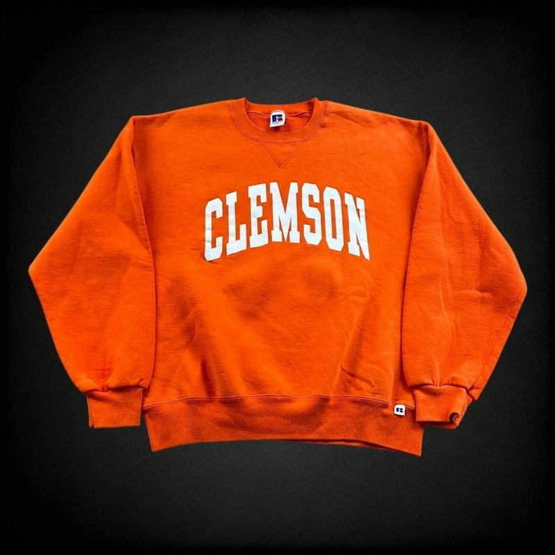 Vintage Russell Athletic Clemson University Crewneck Sweatshirt Orange