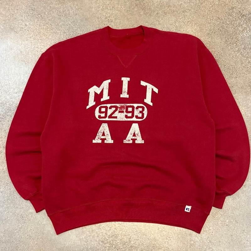 Vintage Russell MIT 92-93 Crewneck Sweatshirt Red