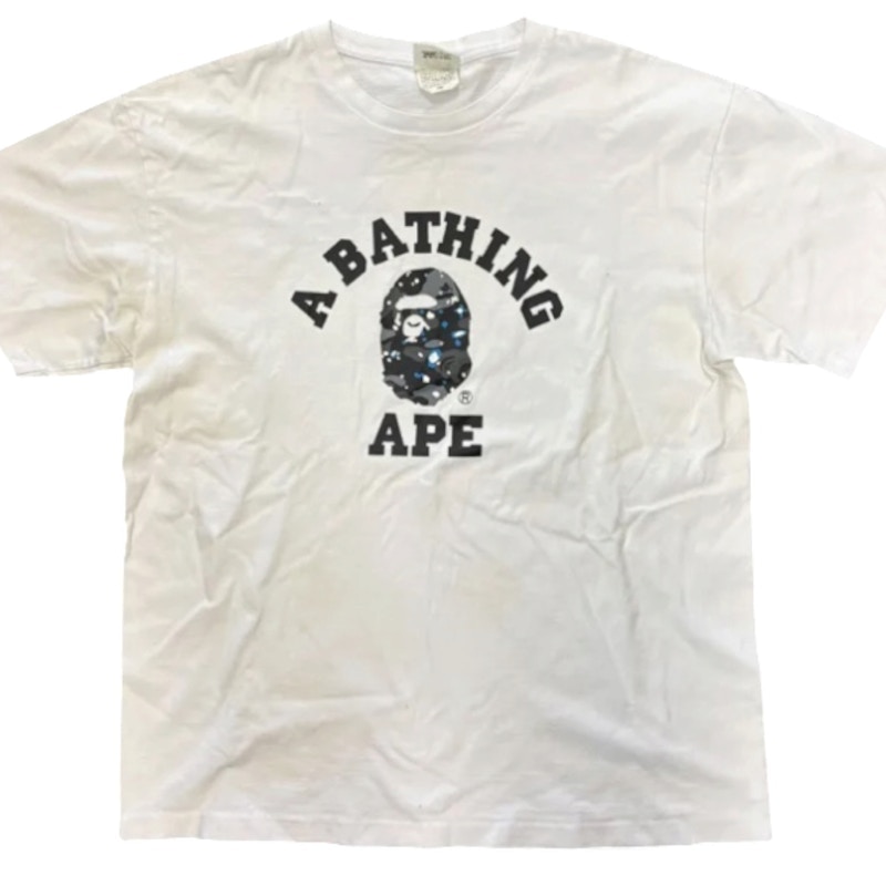A Bathing Ape Camo Ape Head T-Shirt White