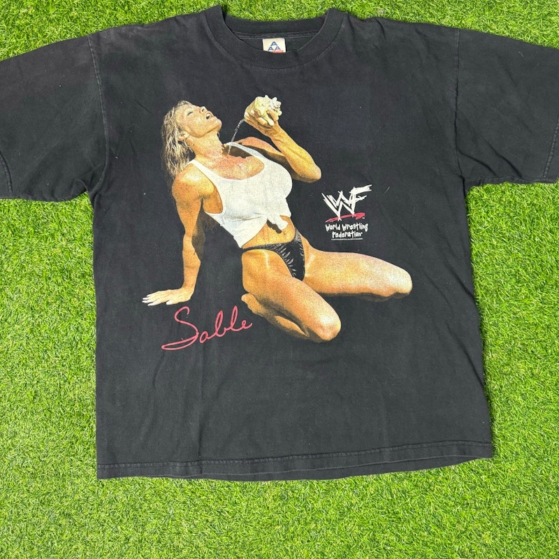 Vintage 1998 WWF Sable T-Shirt Black