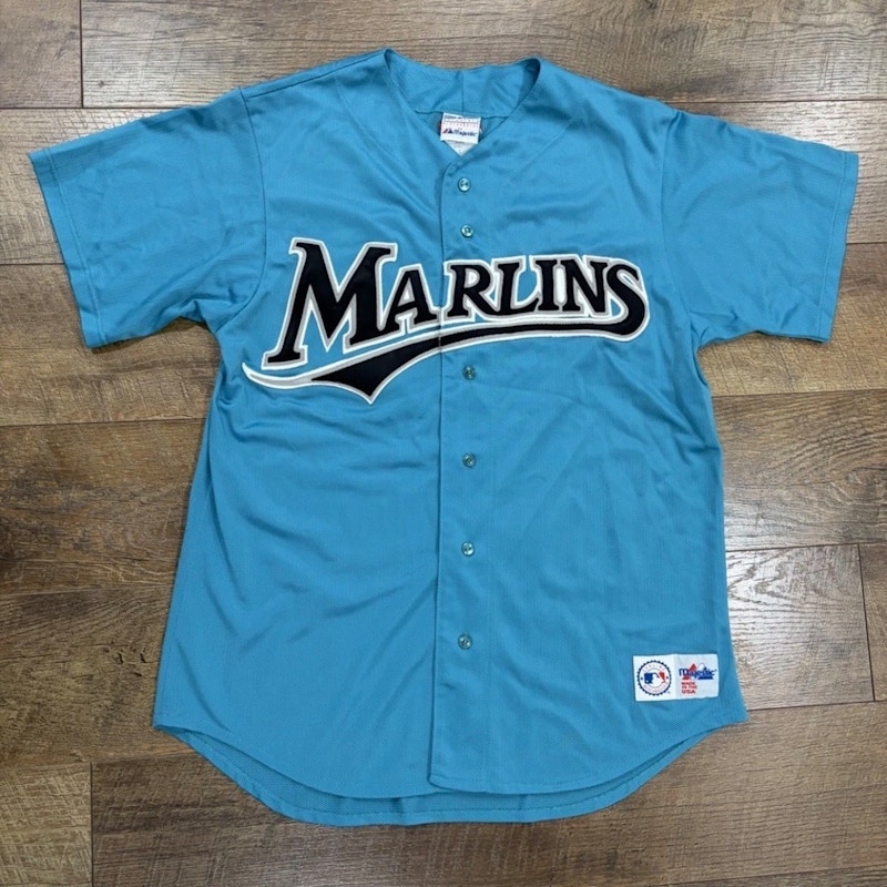 Vintage 90s Florida Marlins Gary Sheffield Jersey Majestic
