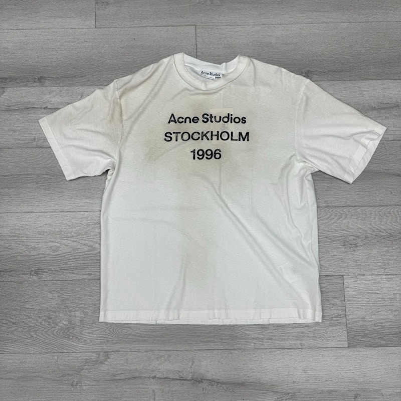 Acne Studios Logo Relaxed Tee Dusty White