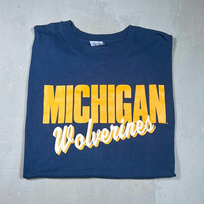 Vintage 1990’s Champion Michigan Wolverines T-Shirt Navy