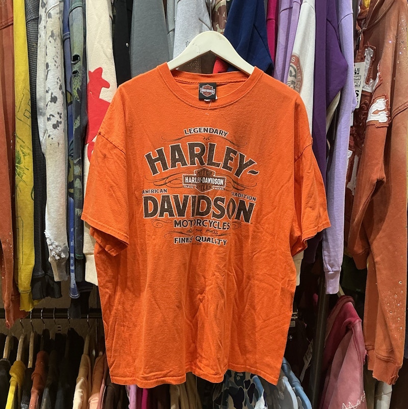 Harley-Davidson Graphic T-Shirt Orange Black