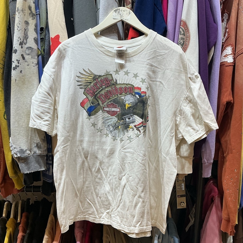Harley-Davidson Eagle And Piston Graphic T-Shirt White