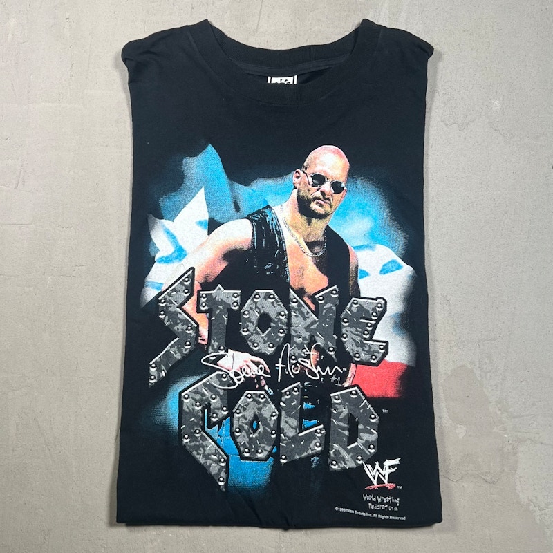 Vintage 1999 WWF Stone Cold Steve Austin Long Sleeve Shirt Black