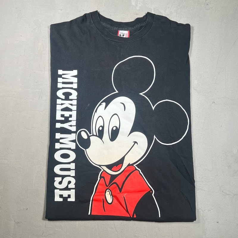 Vintage 1990s Disney Designs Mickey Mouse Graphic T-Shirt Black