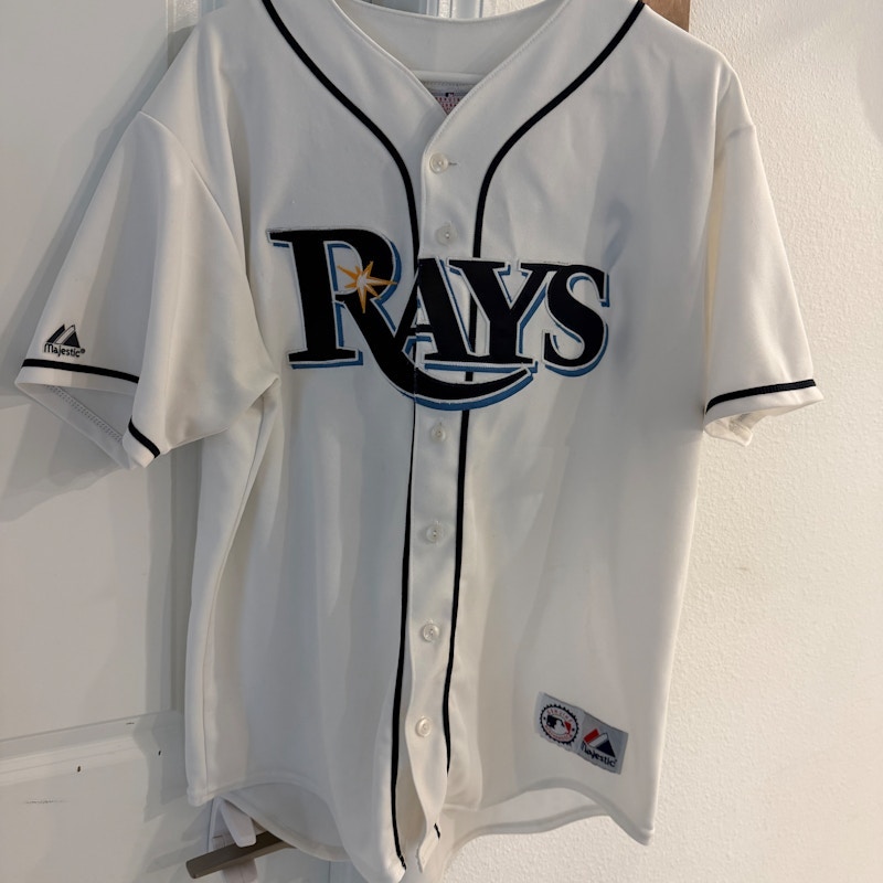 Vintage Majestic Tampa Bay Rays Carl Crawford Baseball Jersey