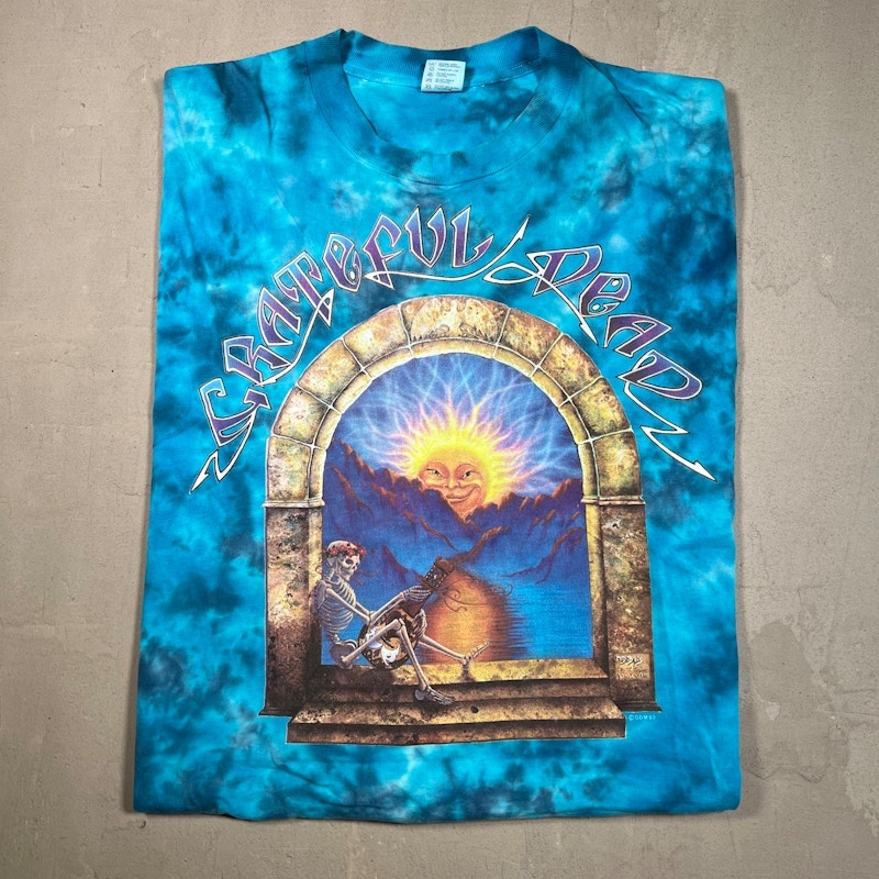Vintage 1993 Grateful Dead Madison Square Garden Tie-Dye T-Shirt Blue