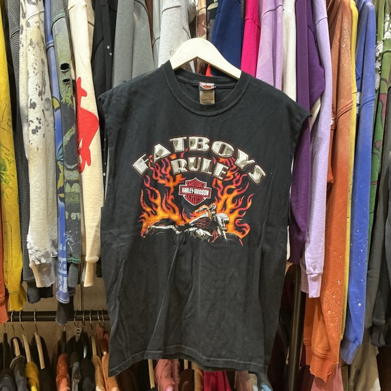 Harley-Davidson Fatboys Rule Sleeveless T-Shirt Black