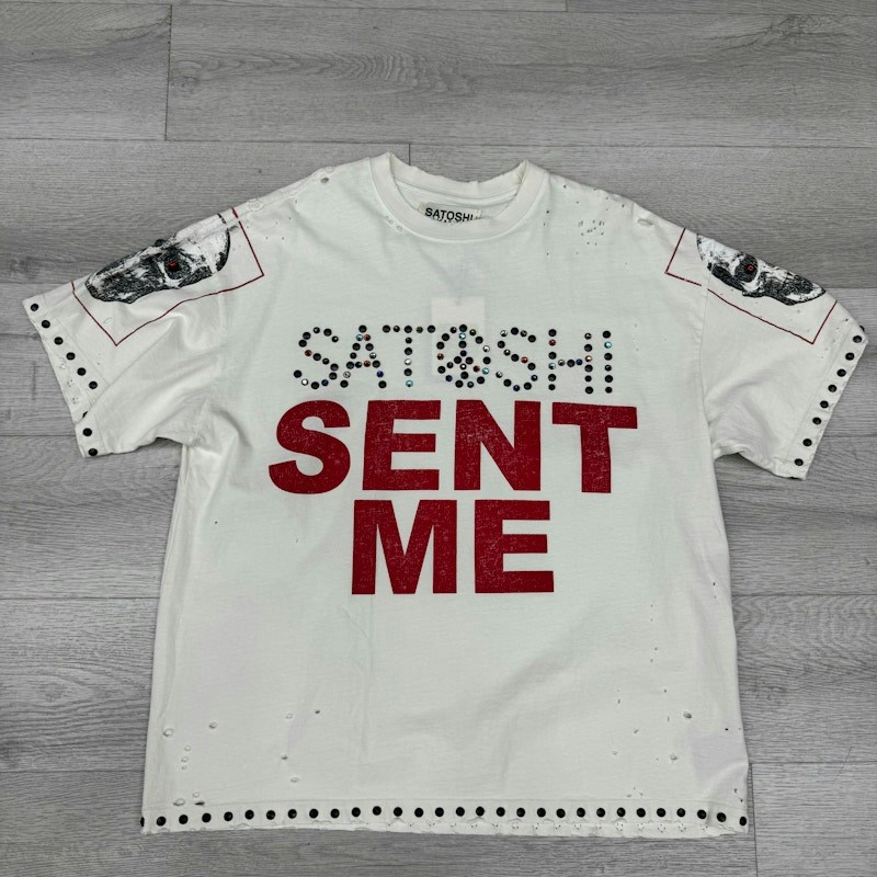 Satoshi Nakamoto Satoshi Sent Me Tee White