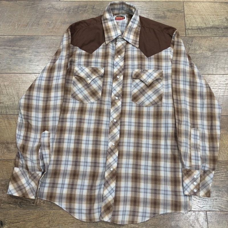 Miller Western Wear Vintage Plaid Flannel Shirt Multi