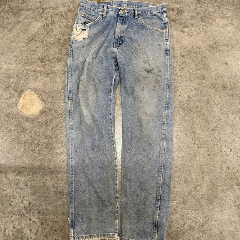 Wrangler Vintage 2000s Distressed Regular Fit Jeans Blue