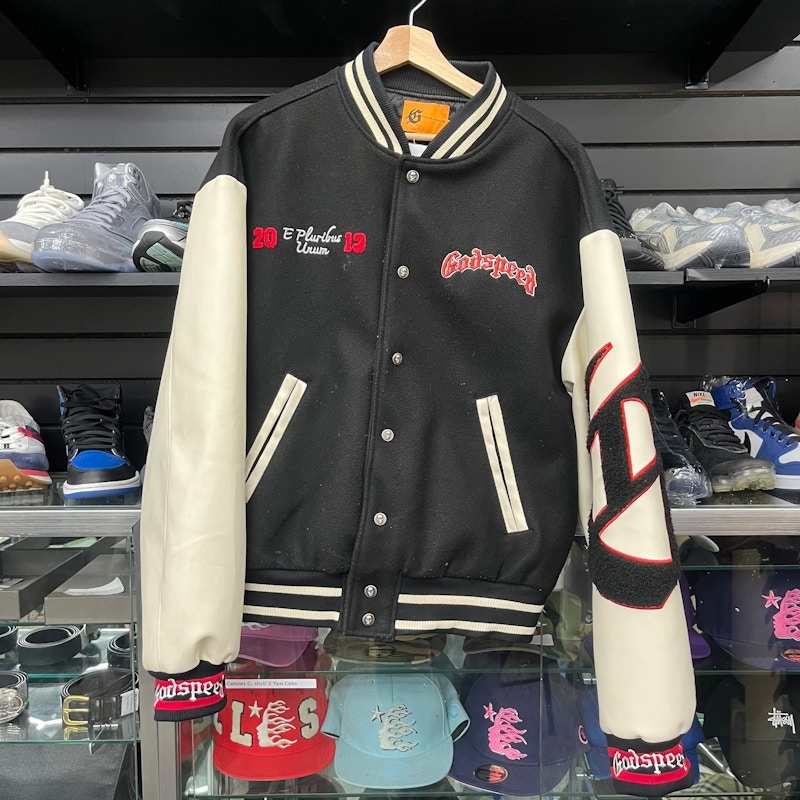 Godspeed Skeleton Varsity Jacket Black
