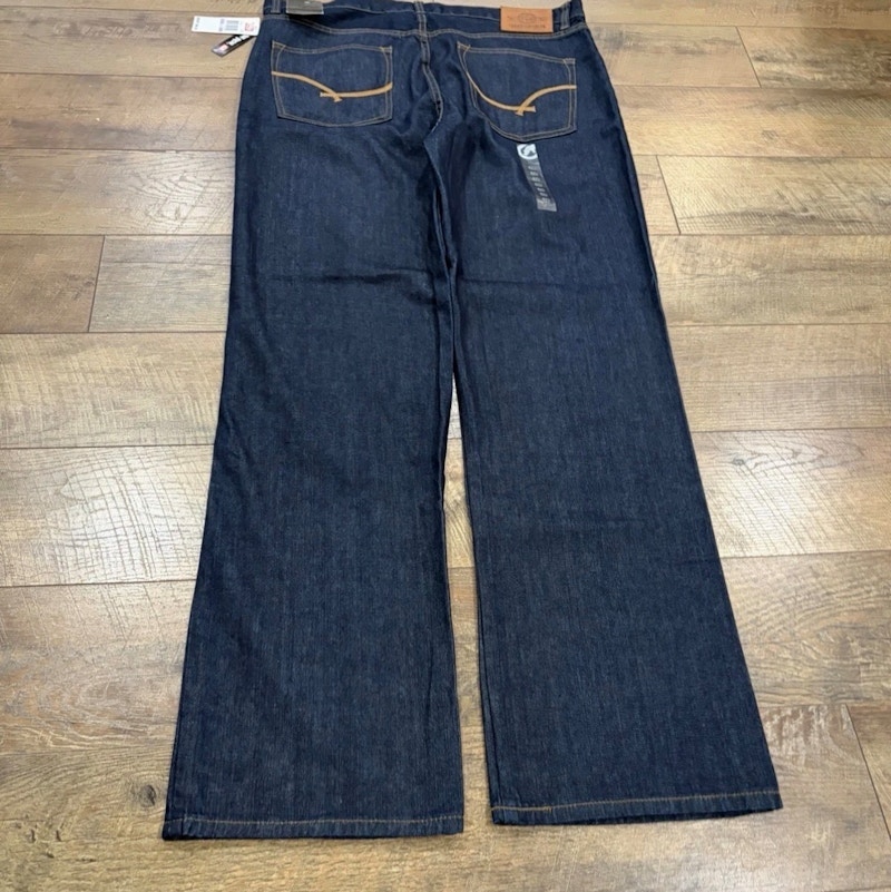Vintage Y2K Ecko Unltd. Baggy Jeans Navy Blue Denim Embroidered Pocket
